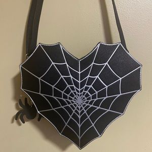 Spiderweb Heart Crossbody Bag/Purse by Mad Engine